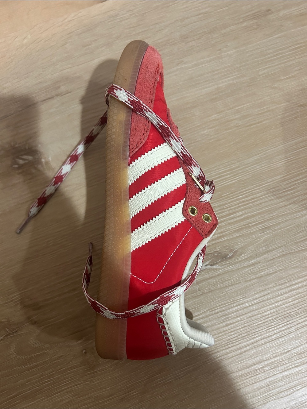 adidas Wales Bonner samba Red Suede & Canvas Sneakers - Picture 2 of 6